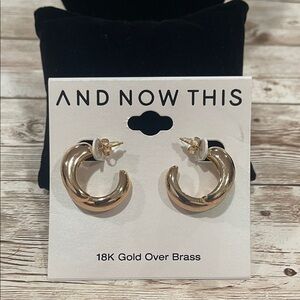 AND NOW‎ THIS Elegant Gold Hoop Earrings Retails $40